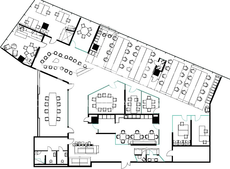 Планировка офиса 671 м², 4 этаж, Бизнес-центр «Легенда»